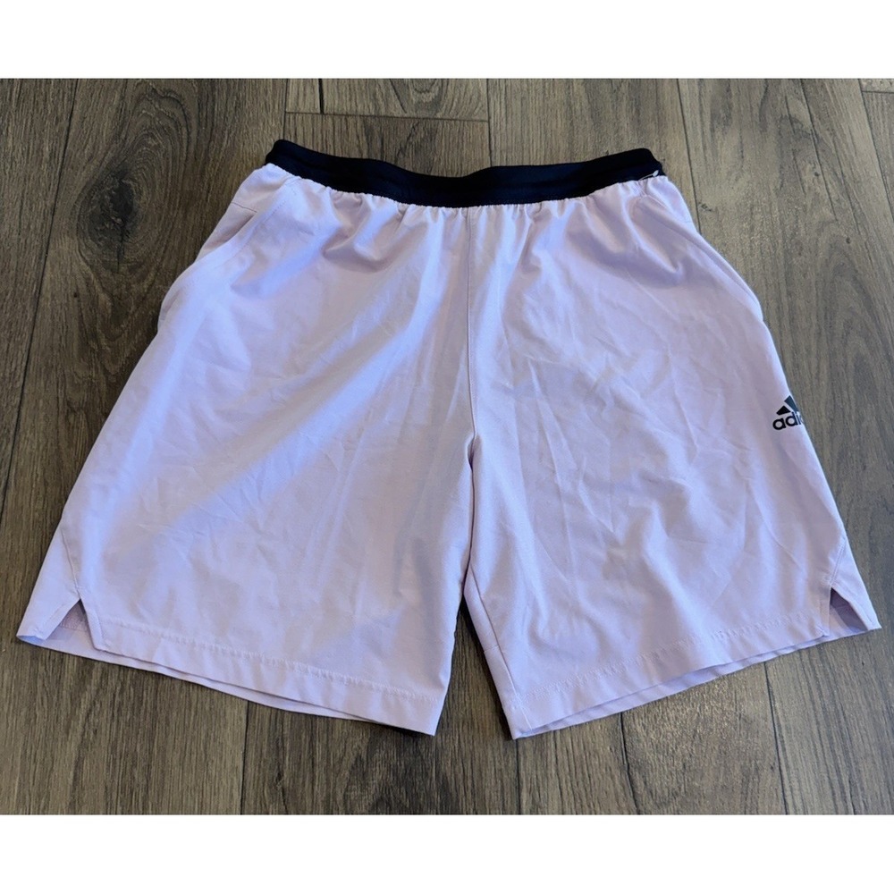 Adidas Men's Training Axis Knit 3.0 Shorts Pink AeroReady Zip Pocket Large